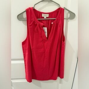 LOFT Raspberry Color Sleeveless Blouse